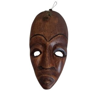 Hand Carved African tribal Wooden Mask Statue Sculpture antique
